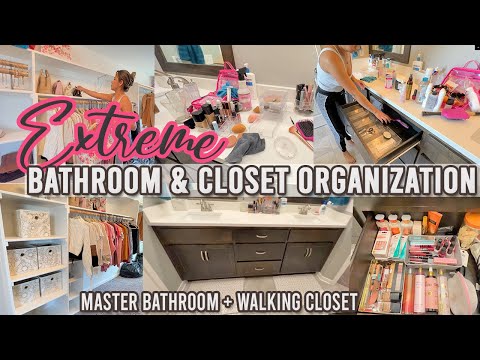 NEW HOUSE EXTREME MASTER BATHROOM & CLOSET ORGANIZATION 2023 / NEW HOUSE MOVING IN SERIES