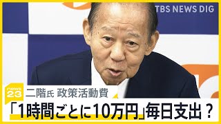 「1時間ごとに10万円？」二階元幹事長が受け取った50億円の政策活動費の行方めぐり国会で追及　文科大臣にも旧統一教会めぐる新たな火種【news23】｜TBS NEWS DIG