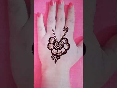 Very easy mehndi design using safety 📍 #mehndi #youtubeshorts #trending #shorts #viralvideo