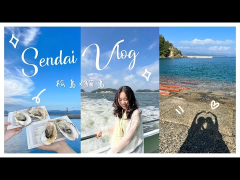 Sendai Vlog🇯🇵 ｜日本三景松島！環島觀光船、超大鮮甜烤牡蠣🦪｜仙台有貓島？！貓奴必朝聖的貓咪天堂✨