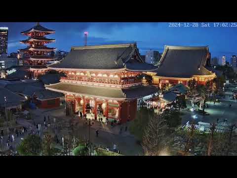 【LIVE CAMERA】浅草ライブカメラ「浅草寺 宝蔵門」（浅草中屋  屋上より）