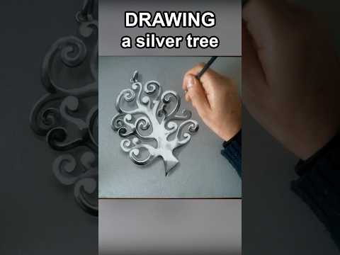 Silver tree drawing #art