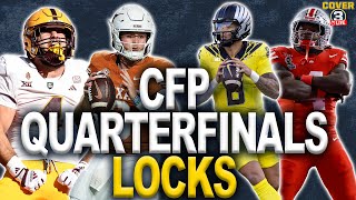 College Football Playoff Quarterfinals LOCKS | Ohio State-Oregon | Texas - Arizona State & MORE