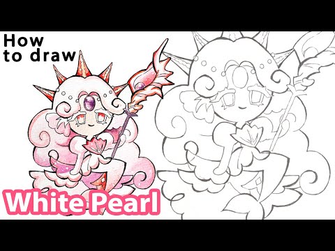 How to draw White Pearl Cookie | How to draw a Mermaid