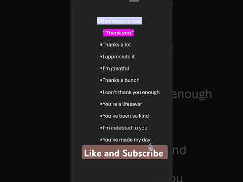 Other ways to say "Thank you " #english #shortsvideo