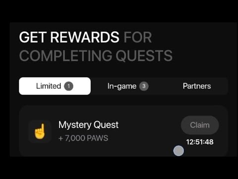 PAWS New Limited Task For 24 Hours | PAWS Airdrop