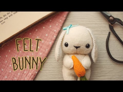 Felt Easter Bunny with Carrot toy ★ (felt crafts) ★ 🥕🐇