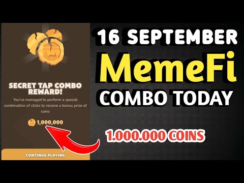 MEMEFI SECRET COMBO TODAY 16 SEPTEMBER 2024 | MEMEFI DAILY COMBO | MEMEFI COMBO TODAY | MEMEFI COMBO