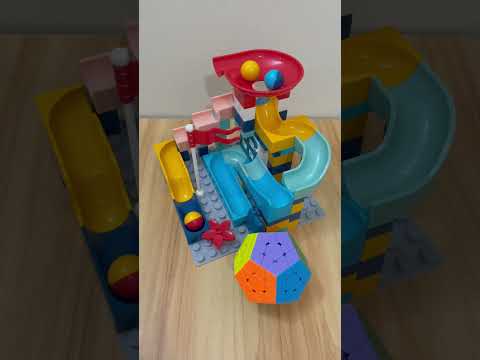 Marble Run ASMR 🔴🟡🔵 856  Satisfying Building Blocks #marblerun #marblerace #asmr