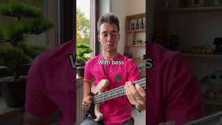 With bass vs no bass #bassplayer #bass