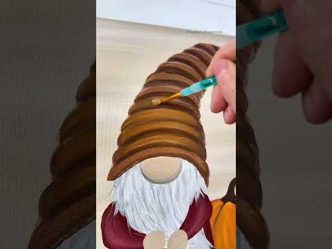 Thanksgiving gnome! Full tutorial out now 🎨✨ #easypainting #gnomes #thanksgiving #beginnerfriendly