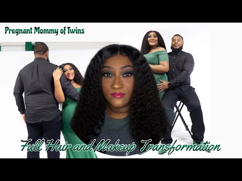 WOW MUST WATCH HAIR AND MAKEUP TRANSFORMATION | MATERNITY PHOTO SLAY