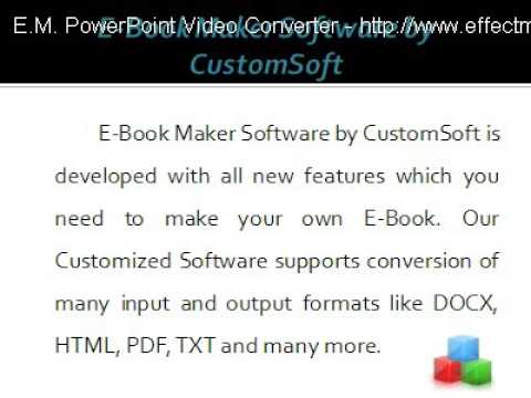 E Book Maker Software by CustomSoft