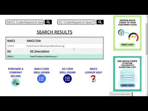 Finding your business NAICS code - Tutorial