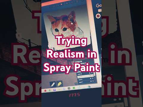 Trying Realism in Roblox Spraypaint :) #roblox #speedpaint #spraypaint #cat #art #reference #game