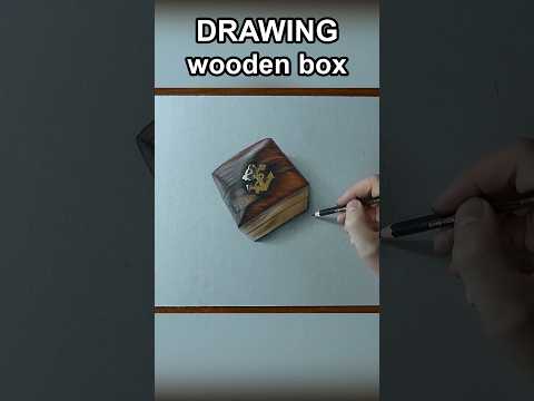 Wood and gold drawing #hyperrealism #art