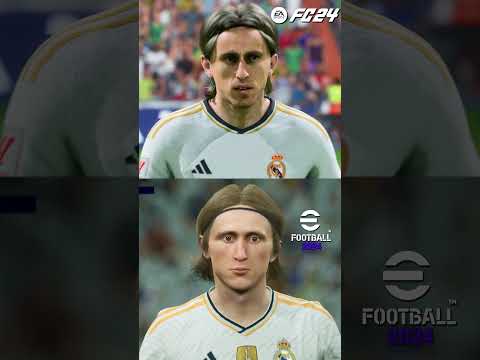 Real Madrid Player Faces - EA Sports Fc 24 vs eFootball 2024 #shorts