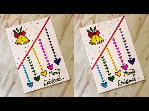 Christmas greeting card easy|Christmas card Making| Handmade Christmas greeting card 2024 | DIY Card