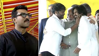 Pawan Kalyan and Chiranjeevi With PM Modi Visuals | Ram Charan Emotional Moment | Manastars