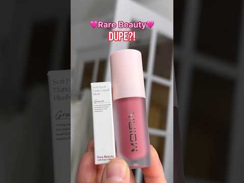 Drugstore price #RareBeauty blush dupe! #moira #sephora #swatches #comparison #blush #pink #shorts