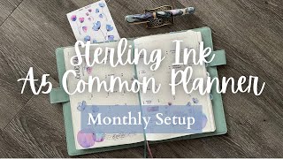 Sterling Ink A5 Common Planner // MONTHLY PLANNER SETUP - my first spread in the #commonplanner