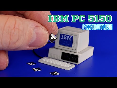 DIY Miniature IBM PC 5150 | DollHouse | How to make a mini computer