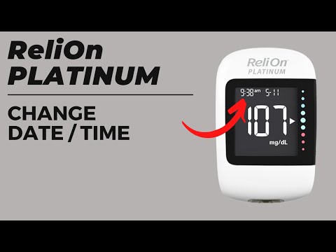 Change date and time on ReliOn Platinum Blood Glucose Meter