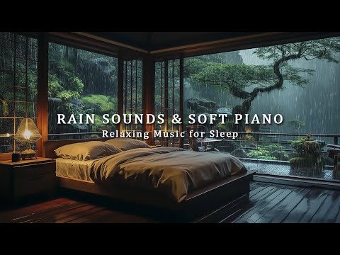 Cozy Bedroom in the Rainy Forest  - Relaxing Music & Soft Rain Sounds for Stress Relief, Deep Sleep