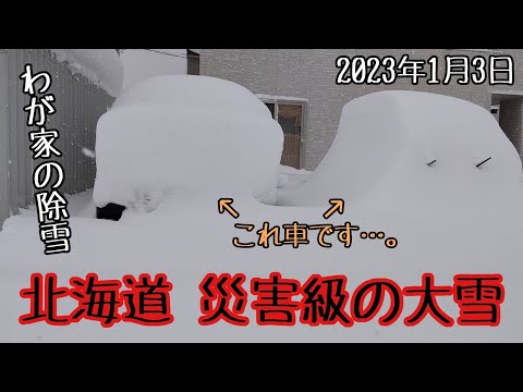 【北海道記録的大雪】1月3.4日家族総出で除雪するもきりがない！💢