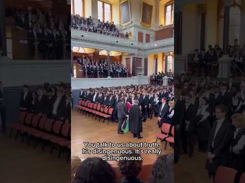 Oxford VC Speech Interrupted by Student 💪🍉 📖