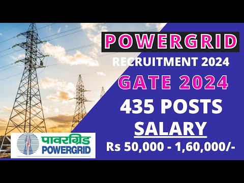 POWERGRID RECRUITMENT 2024 | EXECUTIVE TRAINEE || BE/BTECH || ₹ 50,000 -1,60,000 || GATE 2024