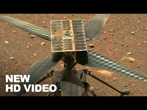 New HD Video of Mars Helicopter Ingenuity Spinning Its Rotor Blades