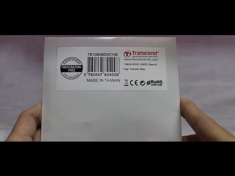 Transcend 128 GB Class 10 SDXC Unboxing