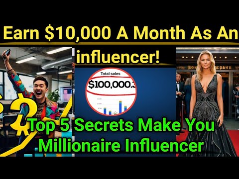 Earn $10,000 a Month as an Influencer! | Top 5 Secrets to Becoming a Millionaire Influencer