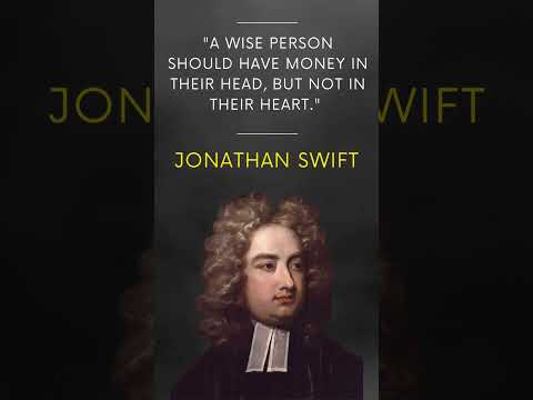 "Money and Wisdom: Insights from Jonathan Swift - #Shorts #JonathanSwift"