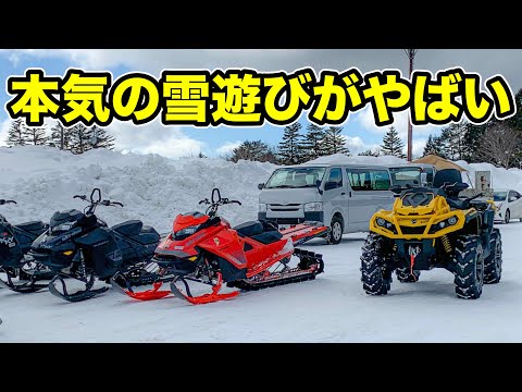 雪の上で2スト120馬力の化け物に乗せてもらったらヤバかった！