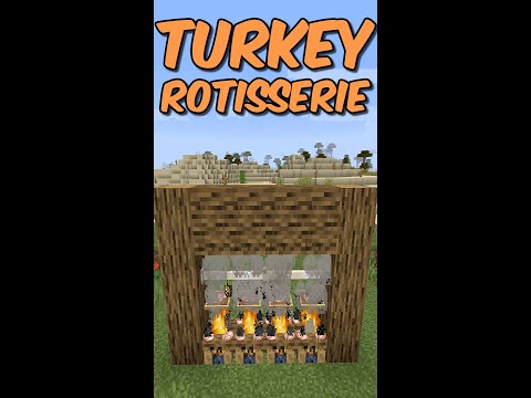 Minecraft Turkey Rotisserie#Shorts