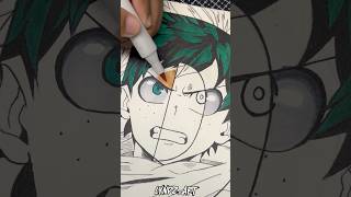 Drawing Letter D as Deku of My Hero Academia🔥 #shorts #animedrawing #myheroacademia