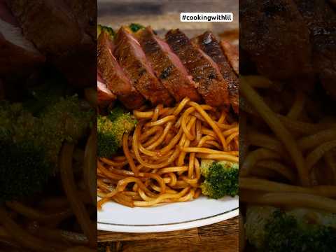 ASMR Beef Broccoli Noodles #shorts