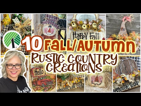 🍂10 DOLLAR TREE FALL/AUTUMN RUSTIC COUNTRY CREATIONS TO MAKE AND SELL THIS YEAR!!