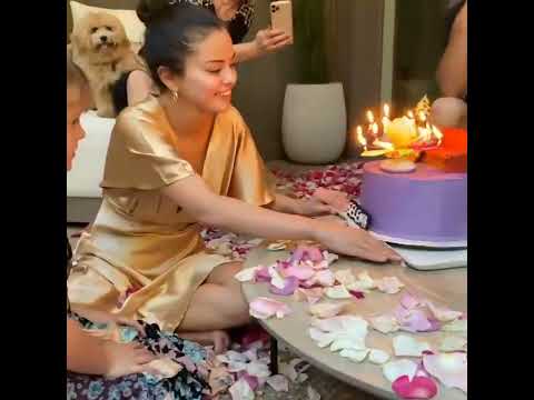 Selena Gomez celebrating her birthday last year