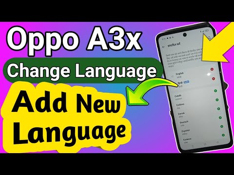 Oppo A3x Language Change// how to change language oppo A3x