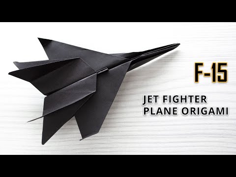 How To Make an F15 Paper Airplane ✈ F15 Jet Fighter Plane Origami