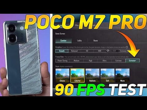 POCO M7 PRO 5G BGMI 90 FPS TEST | DM 7025 PROCESSOR 🥵🔥