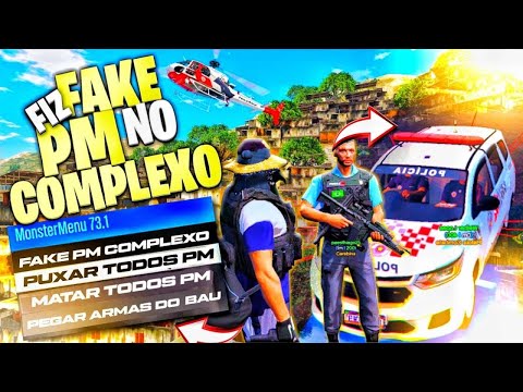 FAKE POLICE no COMPLEXO RP usando MOD MENU GTA RP