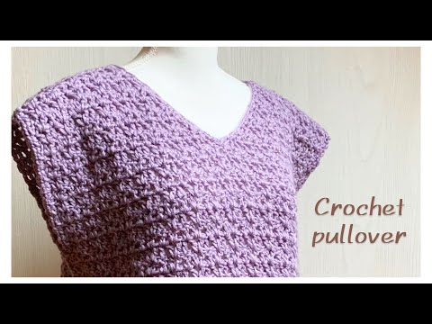 [V-neck] How to crochet a pullover