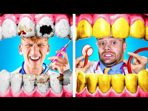 RICH DOCTOR VS BROKE DOCTOR || Emergency Parenting Hacks in Hospital, Cool Gadgets by Zoom GO!