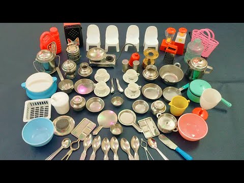 9 Minutes satisfying with unboxing hello kitty sanrio kitchen set | Mini steel kitchen set