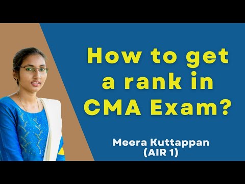 How to get a rank in CMA exam? |All India 1st Rank Holder of CMA Exam | Meera Kuttappan #shorts #cma