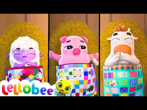 Nighttime Snuggles: Singing the Lellobee Lullaby! | 🌻Lellobee City Farm - Kids Playhouse Song Mix